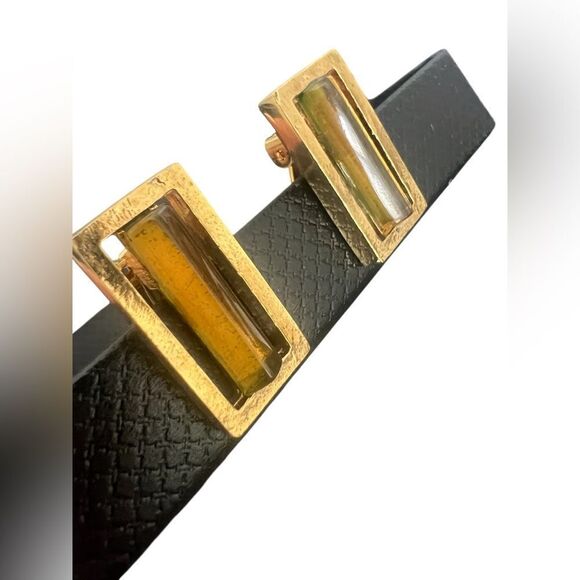 GIVENCHY Amber & Gold Clip-On Earrings - Picture 4 of 8